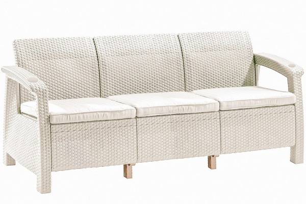 Трёхместный диван  Yalta Sofa 3 Seat белый купить в Астрахани