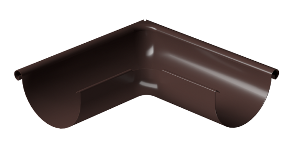 Угол внешний 90° D125 Döcke STAL PREMIUM Шоколад, (RAL 8019) купить в Астрахани