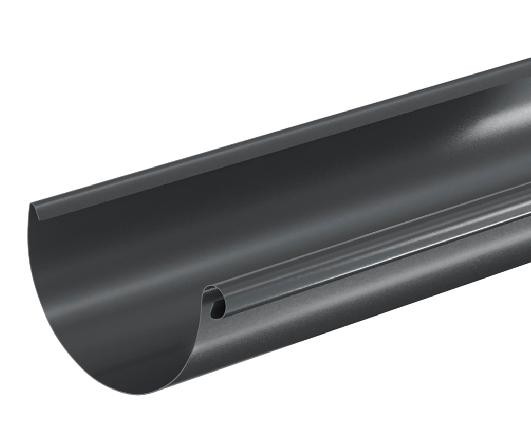 Водосток Aquasistem, система 125x90 - Водосточный желоб 3.00м RAL 7024 Тёмно-серый купить в Астрахани