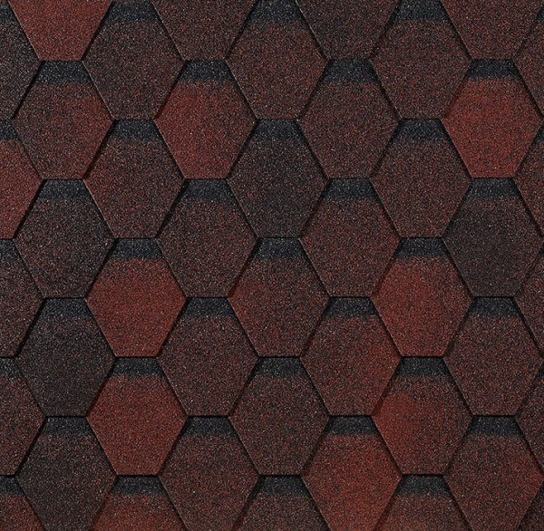 Гибкая черепица EURASIA Docke, Коллекция ШЕСТИГРАННИК Красный купить в Астрахани