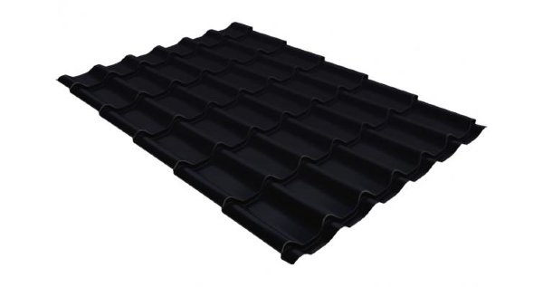 Металлочерепица классик GL 0,5 Velur20 RAL 9005 черный купить в Астрахани