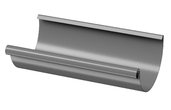 Желоб полукруглый D125 3 м Döcke STAL PREMIUM Графит, (RAL 7024) купить в Астрахани