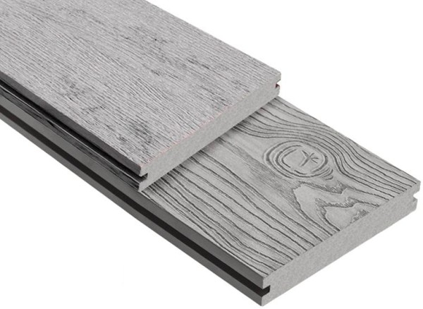 Террасная доска ДПК Outdoor 3D полнотелая STORM/OCEAN GREY серая микс купить в Астрахани