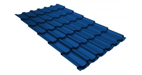 Металлочерепица квинта плюс GL 0,5 Satin RAL 5005 сигнальный синий купить в Астрахани