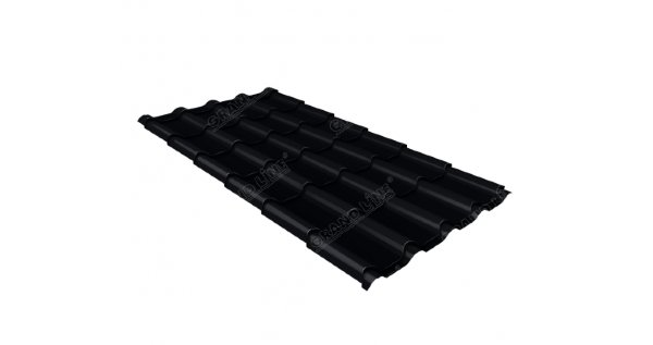 Металлочерепица камея 0,45 Drap RAL 9005 черный купить в Астрахани