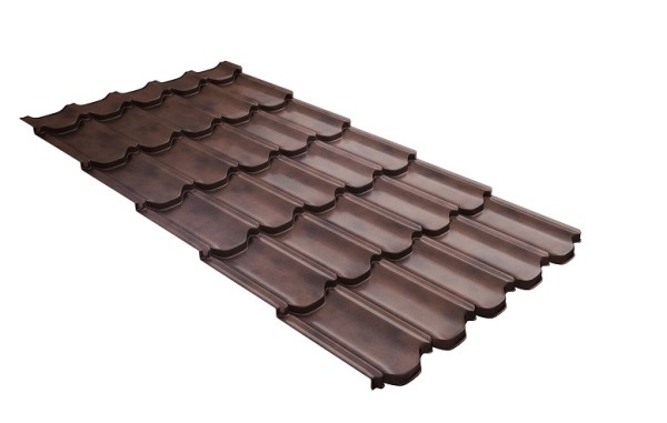 Металлочерепица квинта плюс с  3D резом 0,45 Safari Twincolor Brown купить в Астрахани