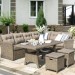 Комплект мебели AFINA плетеной из иск. ротанга AFM-307B Beige купить в Астрахани
