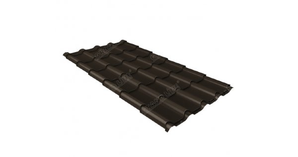 Металлочерепица камея GL 0,5 GreenCoat Pural matt RR 32 темно-коричневый (RAL 8019 серо-коричневый) купить в Астрахани