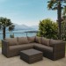 Комплект мебели AFINA плетеной из иск. ротанга YR825A Brown/Beige купить в Астрахани