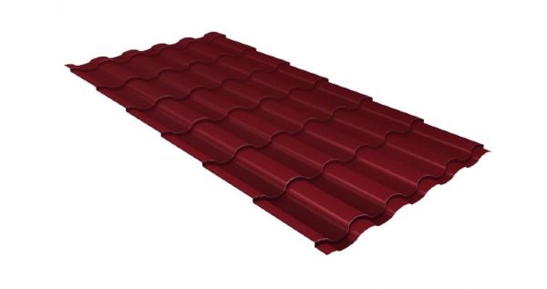 Металлочерепица кредо 0,5 Satin RAL 3005 красное вино купить в Астрахани