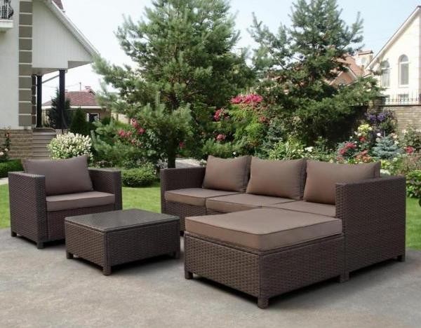 Комплект мебели AFINA плетеной из иск. ротанга YR821A Brown/Beige купить в Астрахани