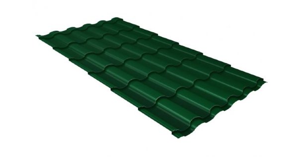 Металлочерепица кредо 0,5 Satin RAL 6005 зеленый мох купить в Астрахани