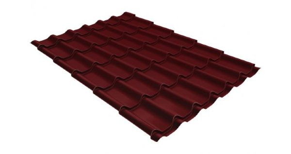 Металлочерепица классик 0,5 Satin RAL 3005 красное вино купить в Астрахани