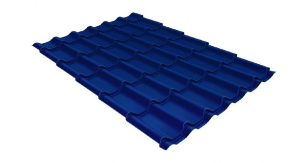 Металлочерепица классик 0,5 Satin RAL 5005 сигнальный синий купить в Астрахани