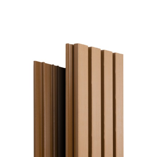 Фасадная доска Ecodecking Техно реечная 200х26х3000 Бронза купить в Астрахани