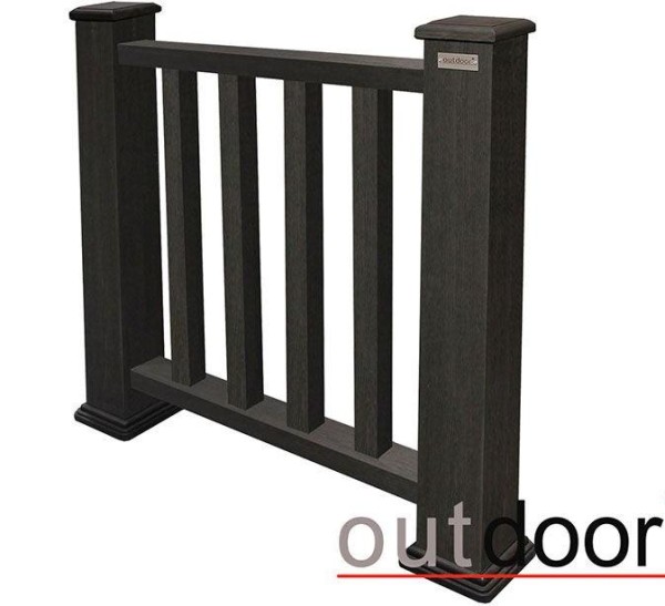 Ограждение из ДПК Outdoor Классик 3D STORM чёрный купить в Астрахани
