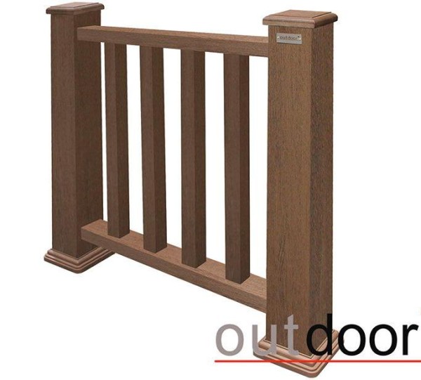 Ограждение из ДПК Outdoor Классик 3D STORM коричневый микс купить в Астрахани