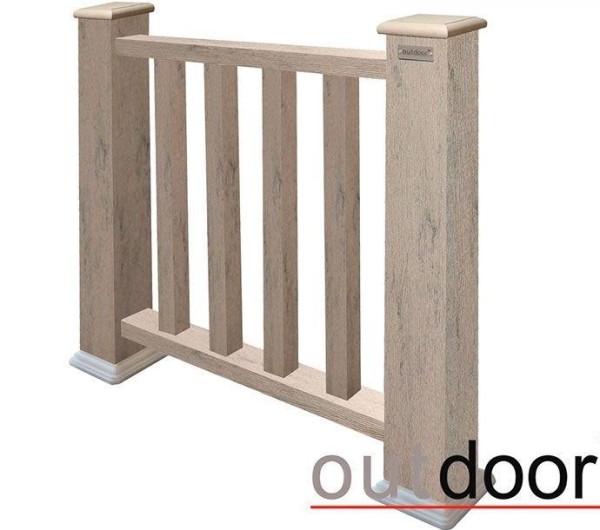 Ограждение из ДПК Outdoor Классик 3D STORM серый микс купить в Астрахани