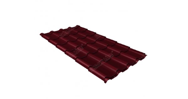 Металлочерепица камея 0,5 Satin RAL 3005 красное вино купить в Астрахани