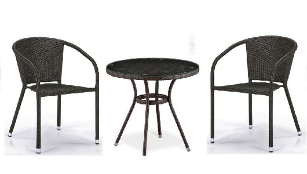 Комплект плетеной мебели AFINA из иск. ротанга Асоль-7 T282ANT/Y137C-W53 Brown 2Pcs купить в Астрахани