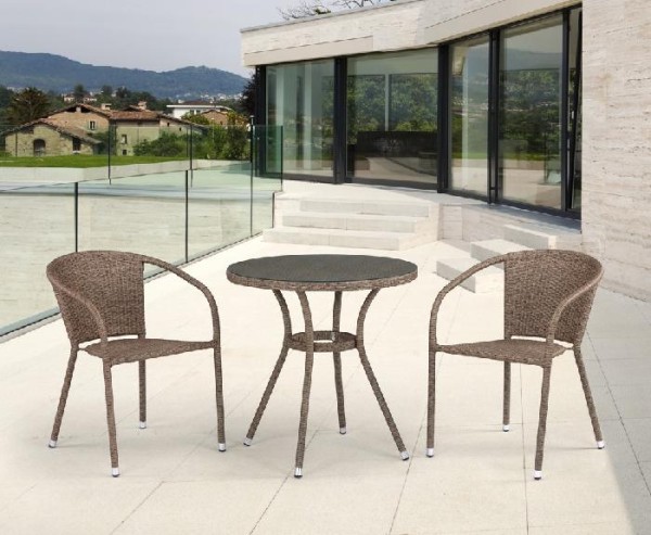 Комплект плетеной мебели AFINA из иск. ротанга T282ANT/Y137C-W56 Light Brown 2Pcs купить в Астрахани