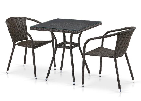 Комплект плетеной мебели AFINA из иск. ротанга T282BNT/Y137C-W53 Brown 2Pcs купить в Астрахани