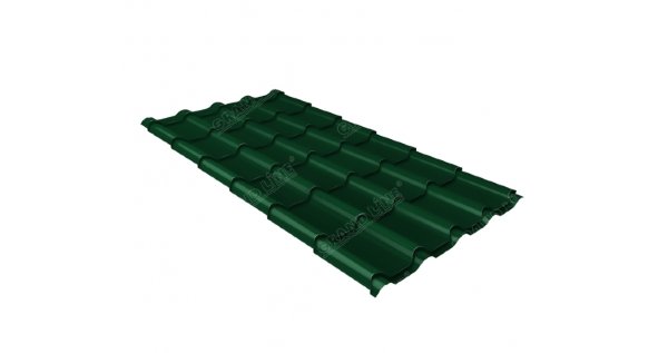 Металлочерепица камея 0,5 Satin RAL 6005 зеленый мох купить в Астрахани
