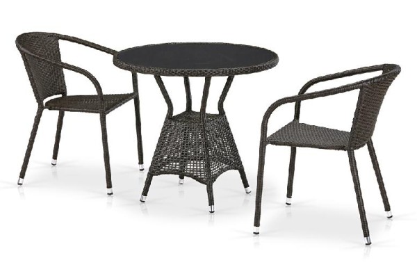 Комплект плетеной мебели AFINA из иск. ротанга T707ANS/Y137C-W53 Brown 2Pcs купить в Астрахани