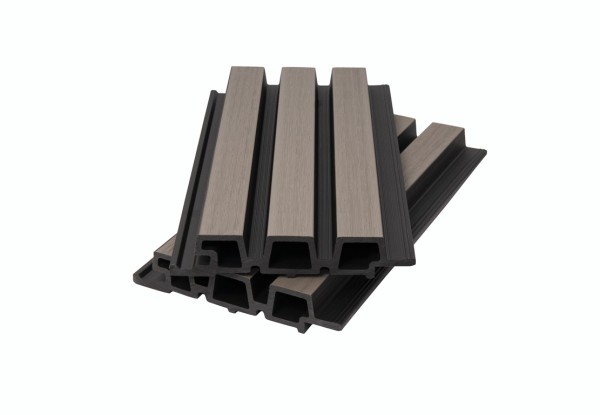 Фасадная панель брусковая двухцветная co-extrusion, snow mix купить в Астрахани