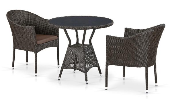 Комплект плетеной мебели AFINA из иск. ротанга T707ANS/Y350-W53 Brown 2Pcs купить в Астрахани