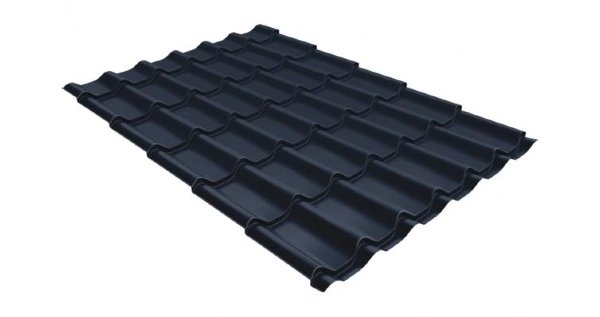 Металлочерепица классик 0,5 Satin RAL 7024 мокрый асфальт купить в Астрахани