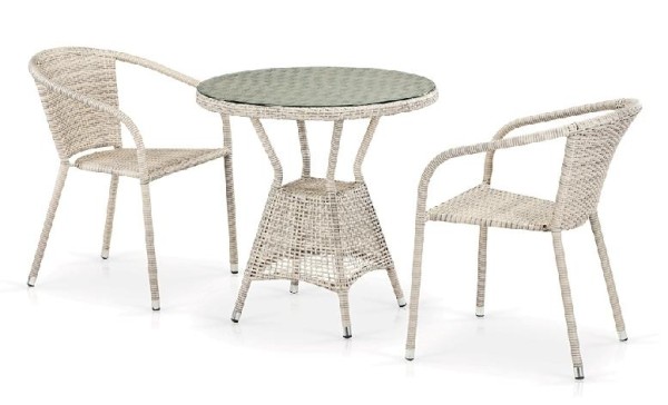 Комплект плетеной мебели AFINA из иск. ротанга T705ANT/Y137C-W85 Latte 2Pcs купить в Астрахани