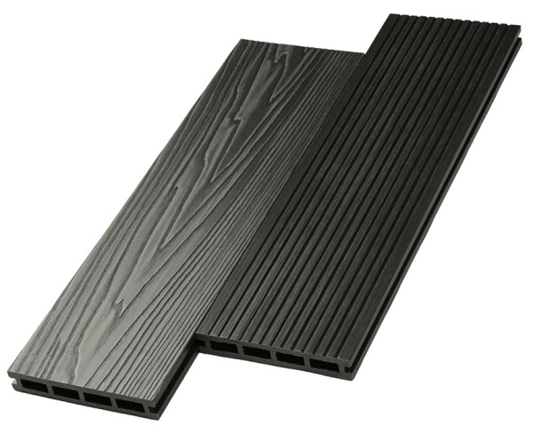 Террасная доска ДПК NanoWood двусторонняя New 3D тиснение + вельвет Графит купить в Астрахани