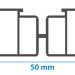 Лага алюминиевая KRONEX 50x25x3000 мм несущая купить в Астрахани