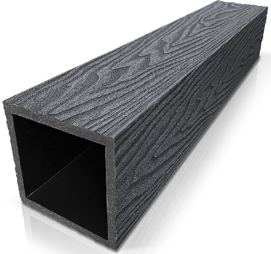 Столб ДПК 3D GardenParkett фактура дерева Графит купить в Астрахани
