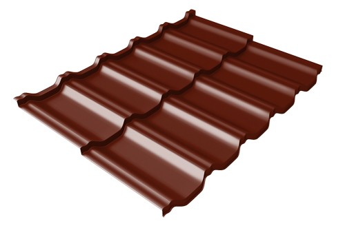 Металлочерепица модульная Квинта Uno Grand Line c 3D резом 0,5 Satin RAL 3005 красное вино купить в Астрахани