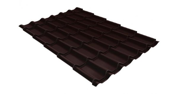 Металлочерепица классик 0,5 Satin RAL 8017 шоколад купить в Астрахани