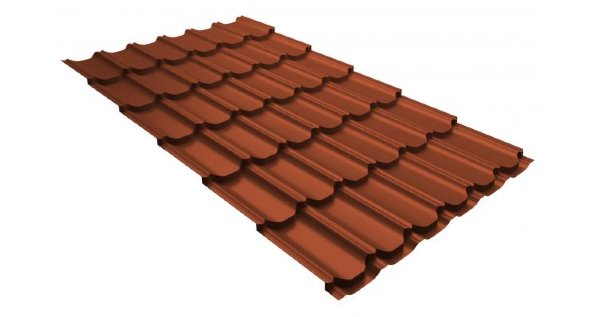 Металлочерепица квинта плюс 0,5 GreenCoat Pural RR 750 кирпично-красный (RAL 8004 терракота) купить в Астрахани