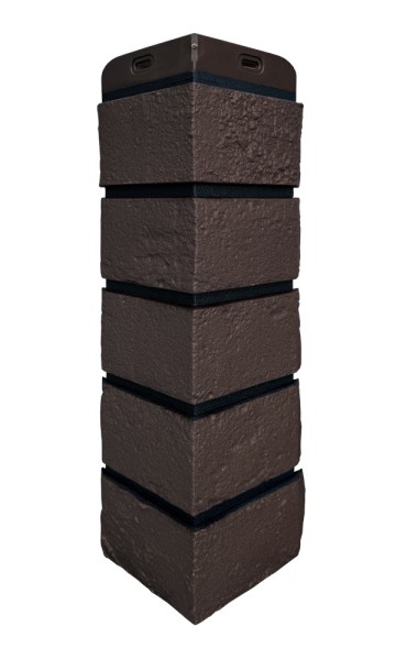 Угол Grand Line состаренный кирпич премиум Шоколадный (шов RAL 9005) купить в Астрахани